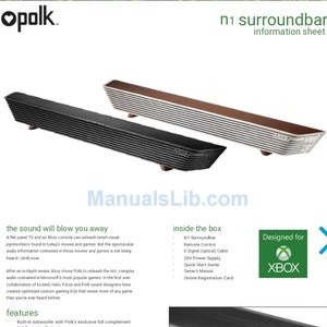 N1 polk audio Gaming edition(X-box) SOUNDBAR
